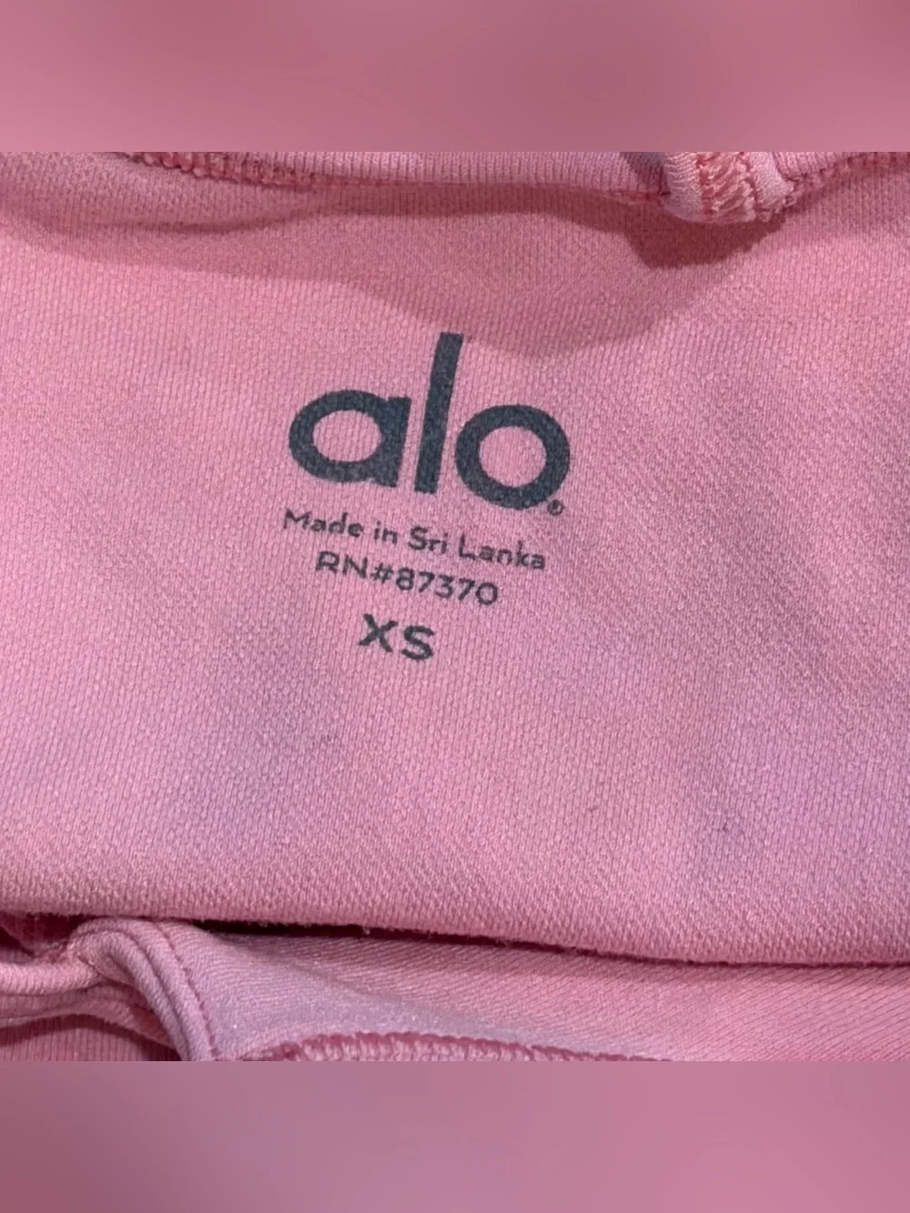 Alo Yoga Offset Seamless Longline Bralette in Macaroon Light Pink - Women’s XS